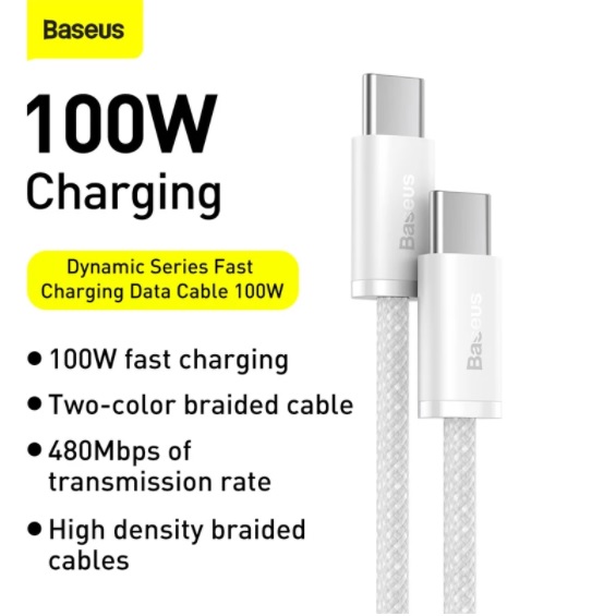 Cáp sạc nhanh C 100W, Baseus Dynamic Series Fast Charging Data Cable Type C 100W - Hàng chính hãng