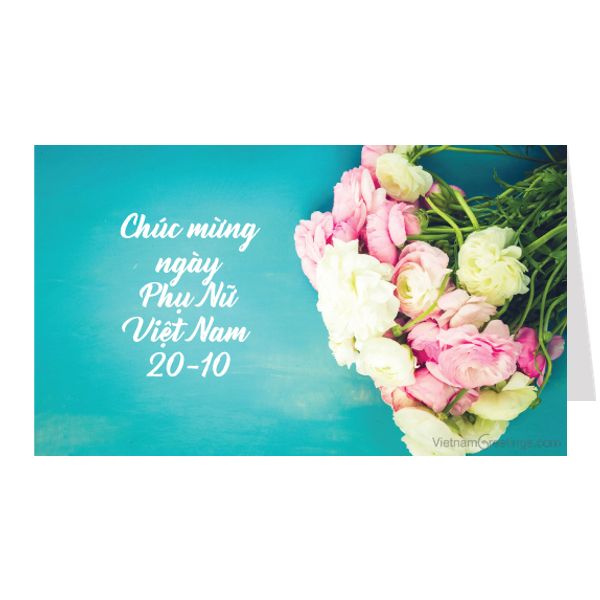 Combo 4c thiệp chúc mừng ngày phụ nữ 20/10 và 8/3