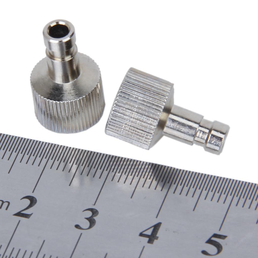 Silver Alloy Airbrush Quick Disconnect Coupler Hose Connector Adapter 1/8"