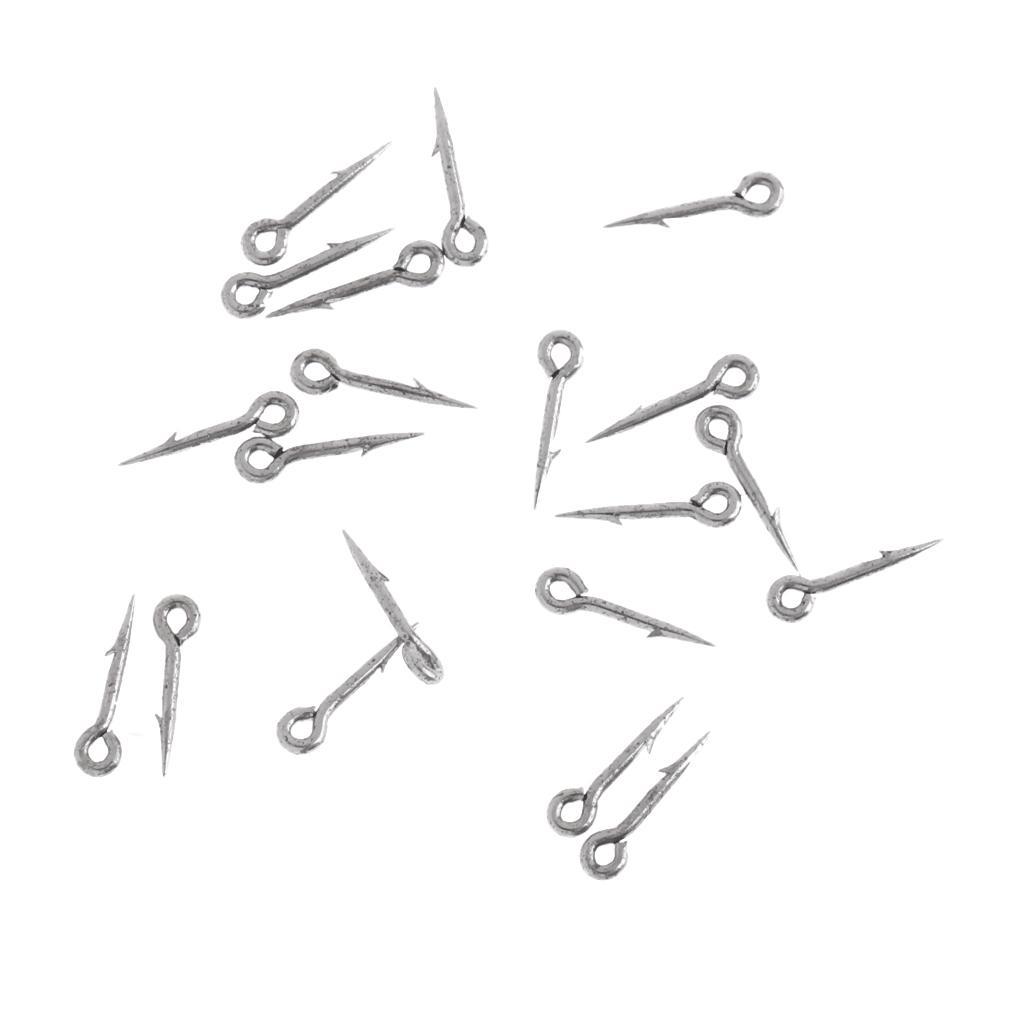 20Pcs High-carbon Steel Sea Fishing Worm Hooks Fishhook Straight Live Bait Lure Hooks, S M L