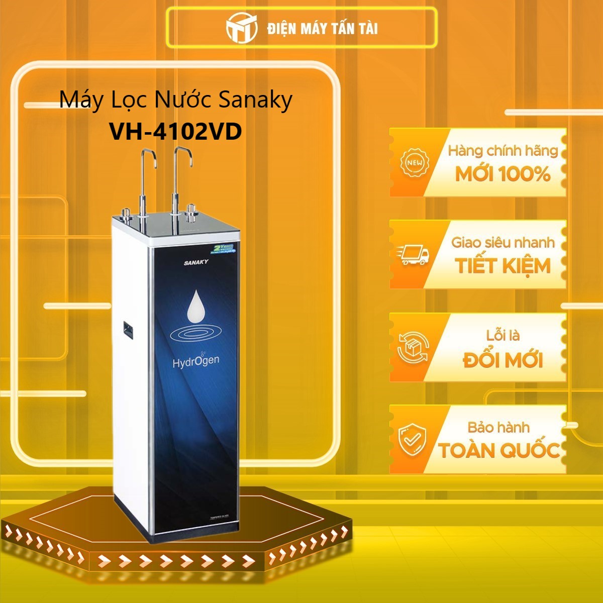 MÁY LỌC NƯỚC RO NÓNG NGUỘI SANAKY VH-4102VD - Hàng chính hãng