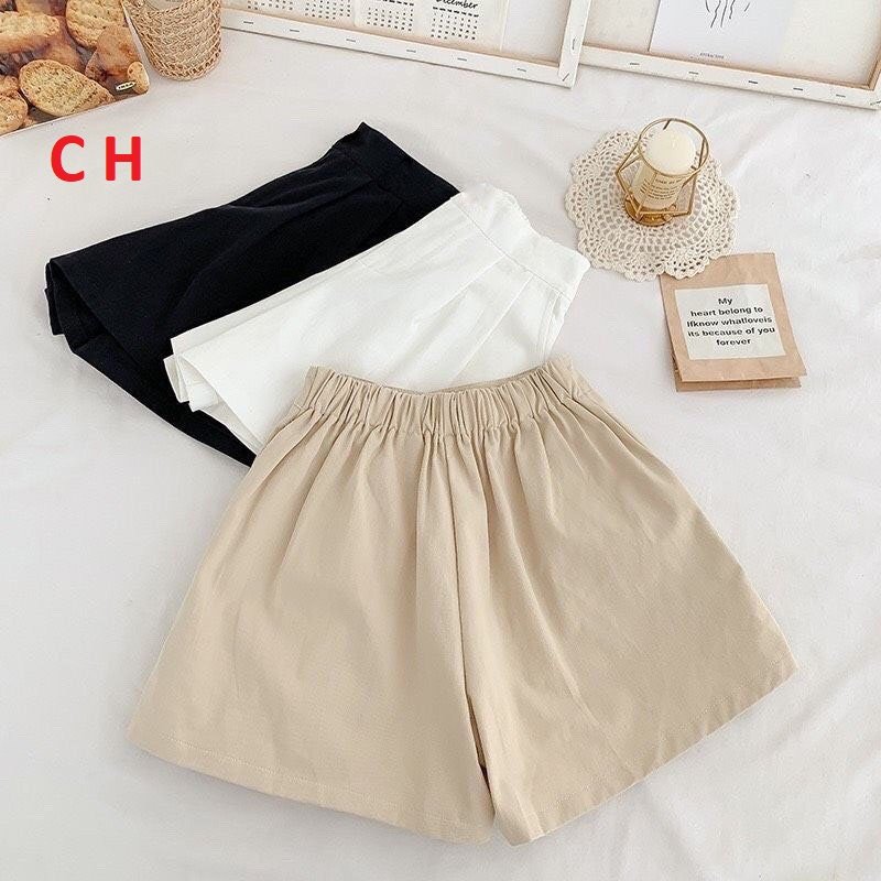 (Ảnh thật) Quần sooc kaki lưng chun giả váy