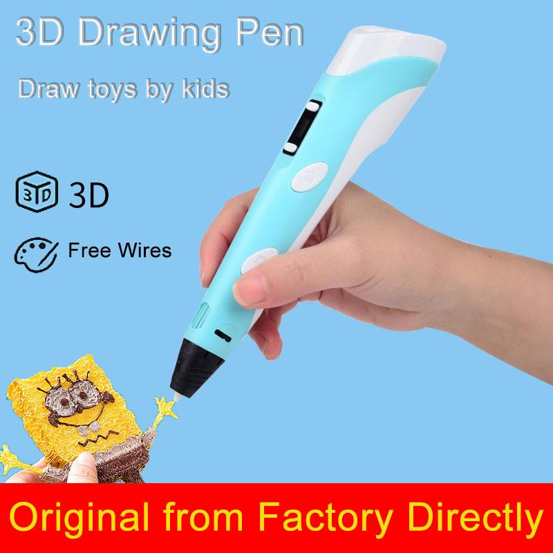 3d Pen Kids DIY Máy in DIY Pen Trẻ em vẽ bút với màn hình LCD PLA FALAMEL 1,75mm Món quà sinh nhật in sinh nhật cho trẻ em