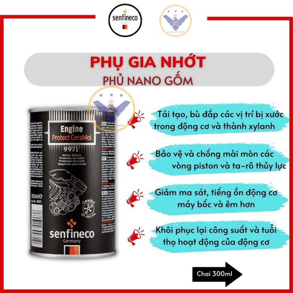 Phụ gia nhớt senfineco ceramol 9971 cao cấp thành phần nano gốm chống mài - 300ml