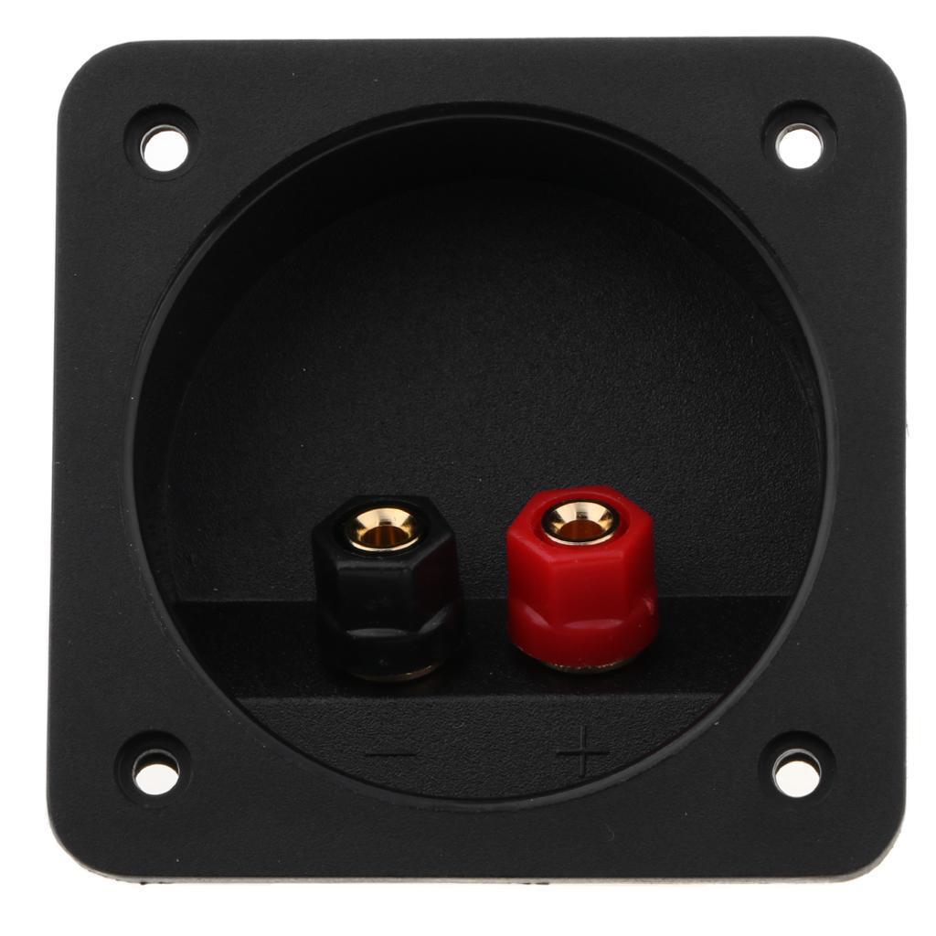 Speaker 2-Way Terminal Binding Post Spring Cup Connectors 80-Red & Black