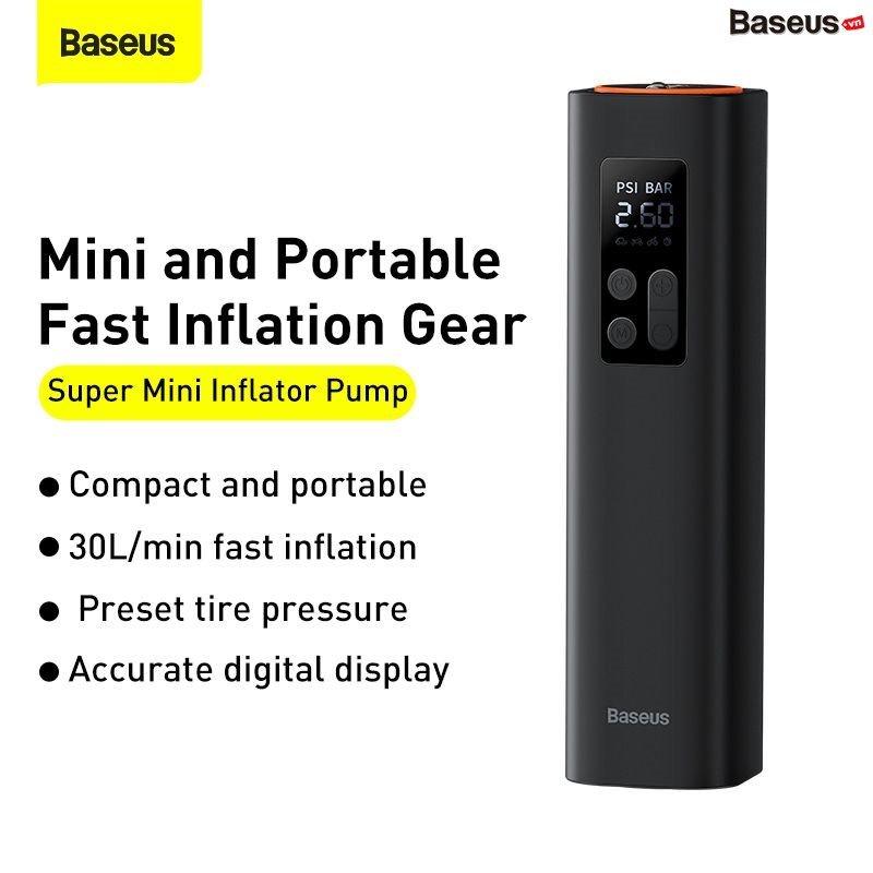 Máy bơm lốp xe hơi thế hệ mới Baseus Super Mini Inflator Pump