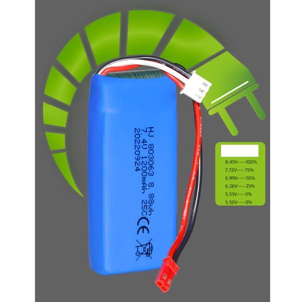 Pin sạc 2s 7.4v 1200mah 25c xe điều khiển từ xa máy bay điều khiển