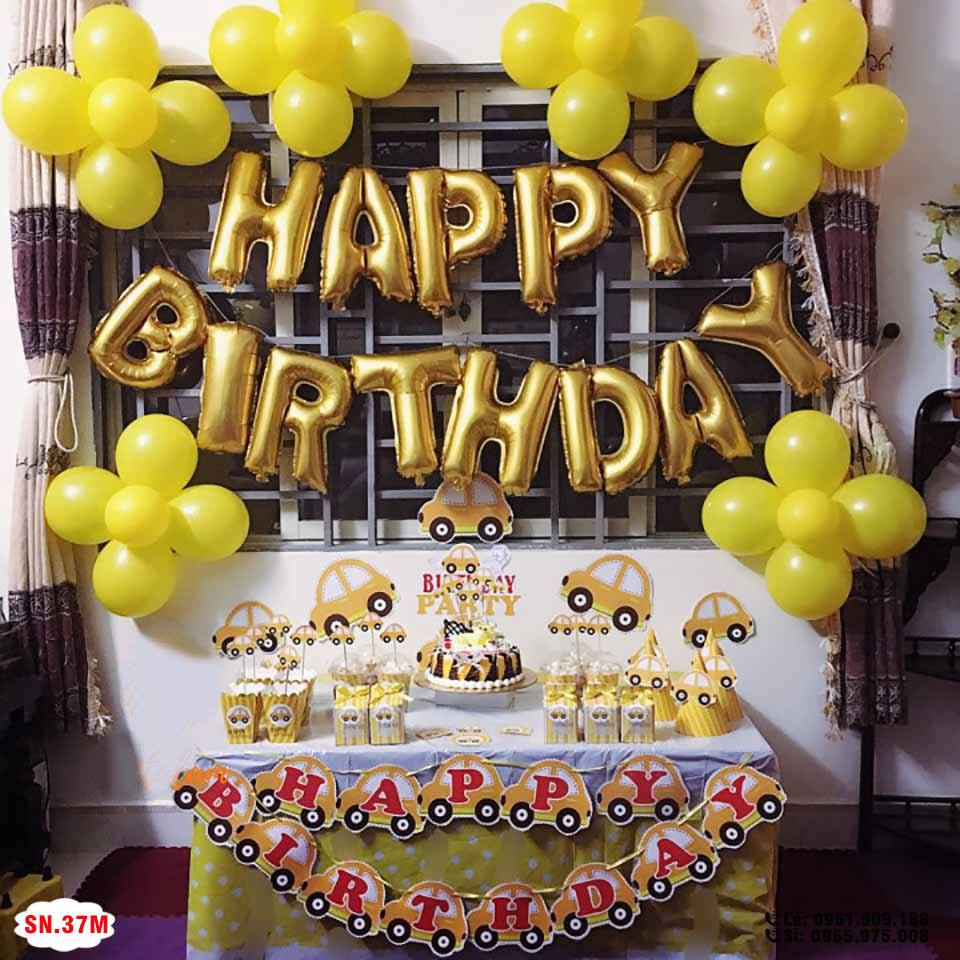Set Bóng Chữ HAPPY BIRTHDAY- Nhiều Màu Sắc - Giao Màu Ngẫu Nhiên