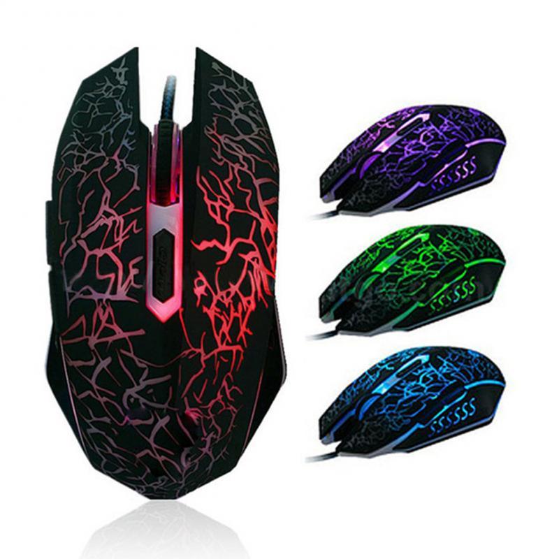 Chuột Raton Chuyên Nghiệp Đa Màu Sắc Đèn Nền Quang Học 4000DPI Chuột Chơi Game Có Dây Sạc Chuột Game Thủ Đèn LED Máy Tính