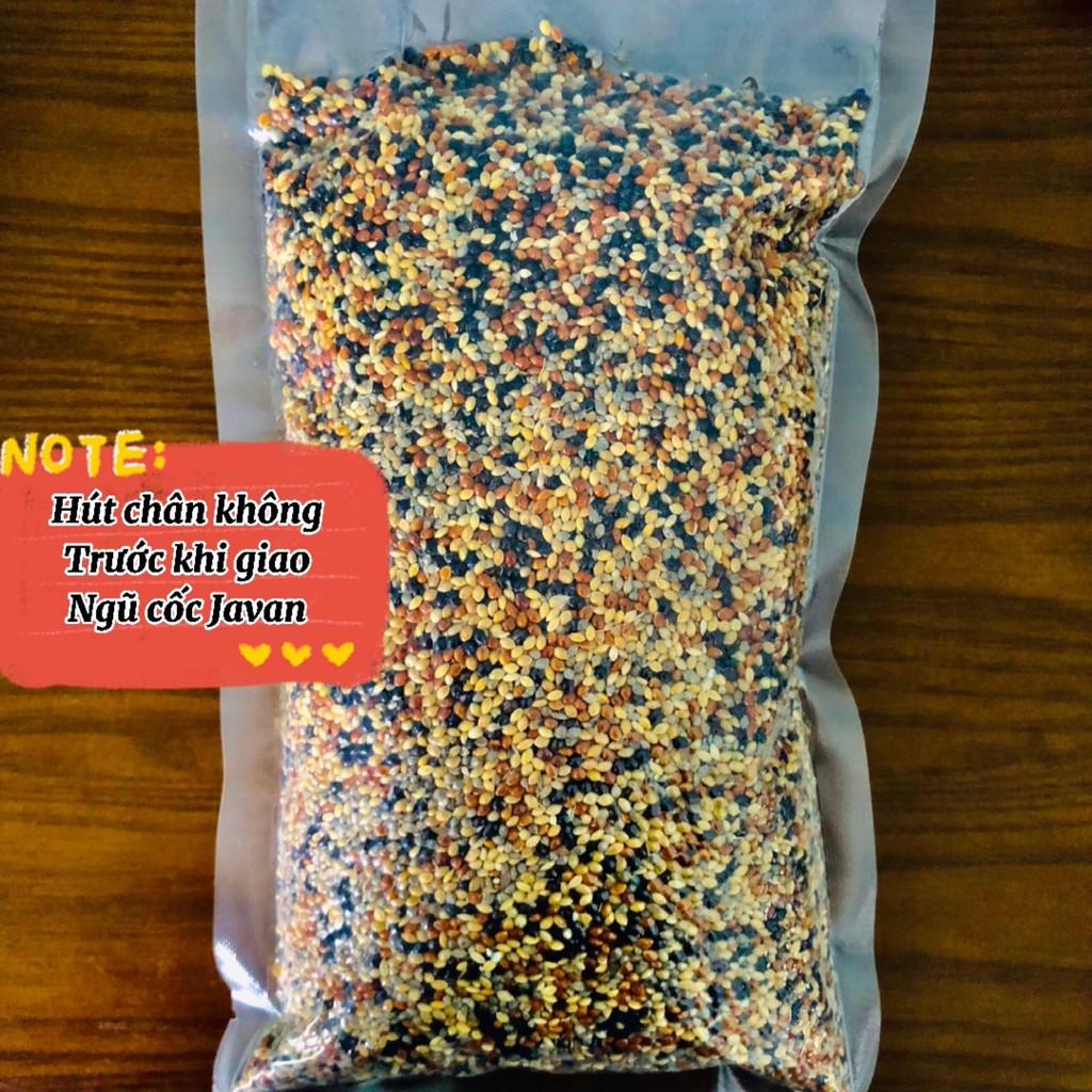 Thức ăn cỏ thái ngũ sắc chim cu gáy, 500gram hạt kê trộn dành cho Yến Phụng, Finch, 7 màu, Manh Manh