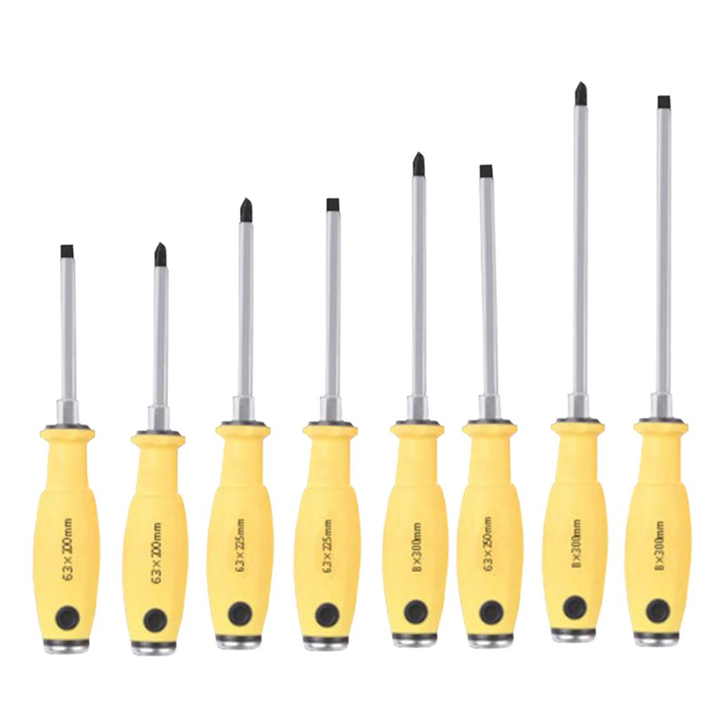 8Pcs Precision Magnetic Screwdrivers Set Hand Slotted Cross Screwdrivers Kit