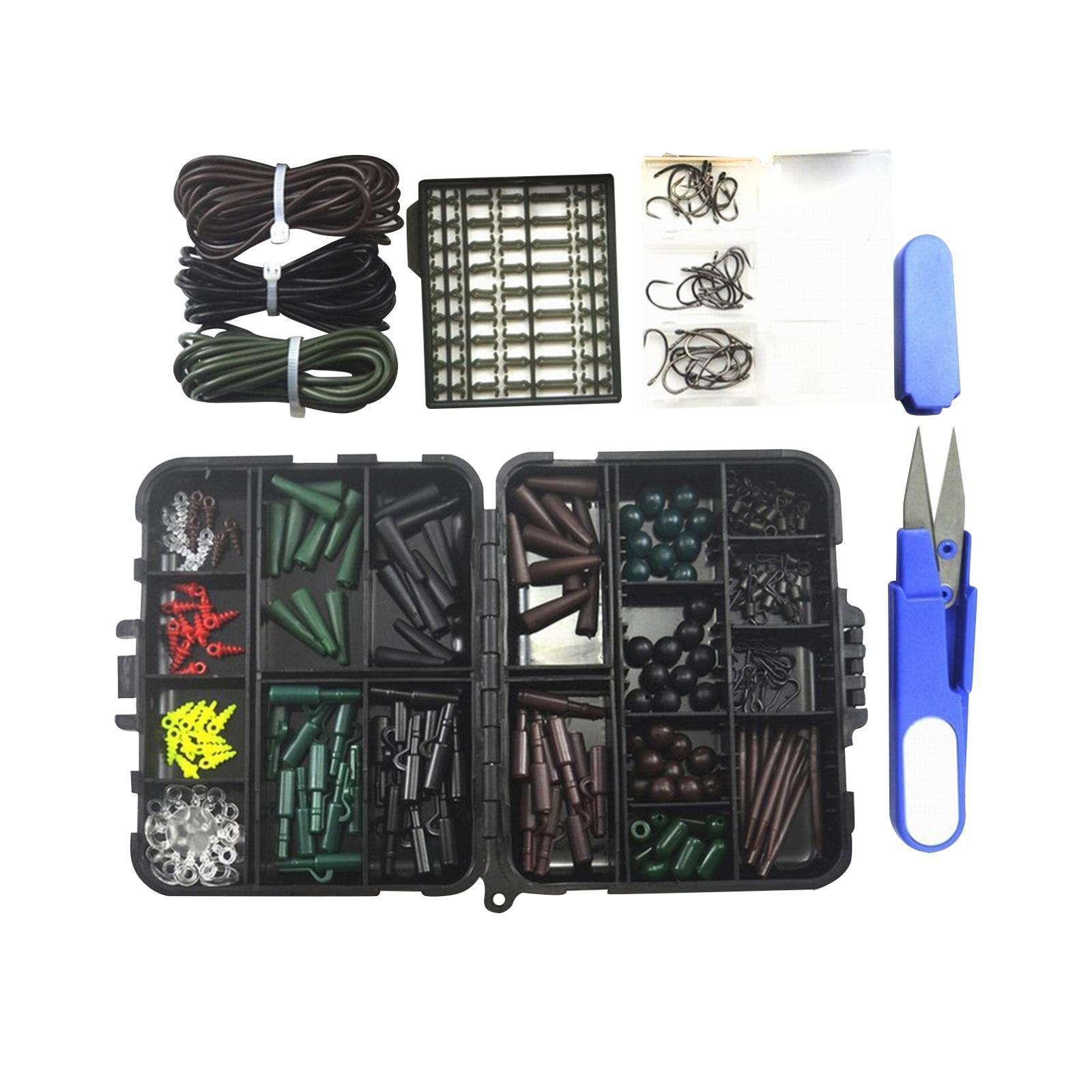 Carp Fishing Tackle Box Carp Fishing Gear Portable Screws Sleeves Beads Carp Fishing Equipment for River Yellow Perch Trout Saltwater