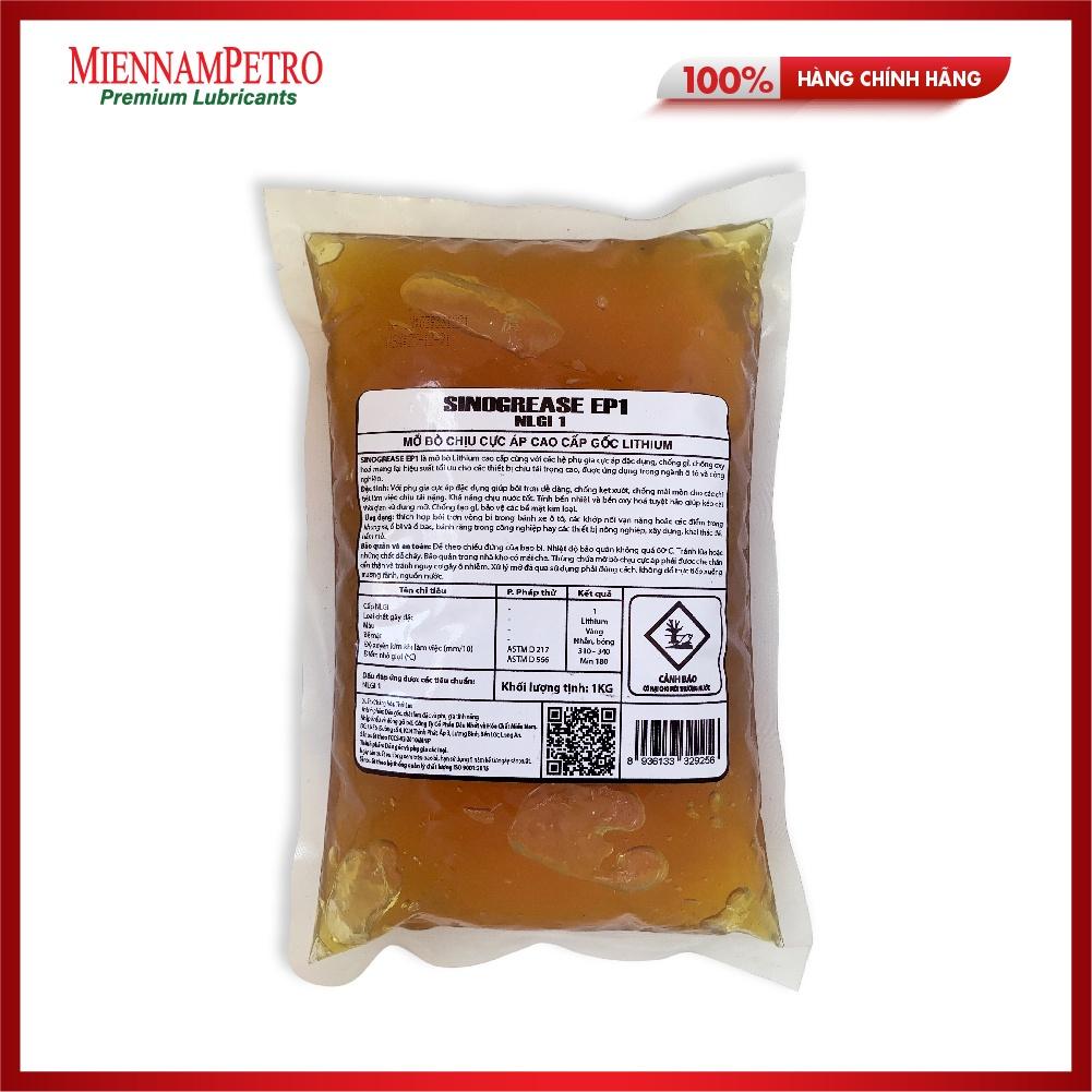 Mỡ Bôi Trơn MiennamPetro Sinogrease Lithium EP1 NLGI 1 1KG Bảo Vệ Ô Tô Công Nghiệp Cao Cấp