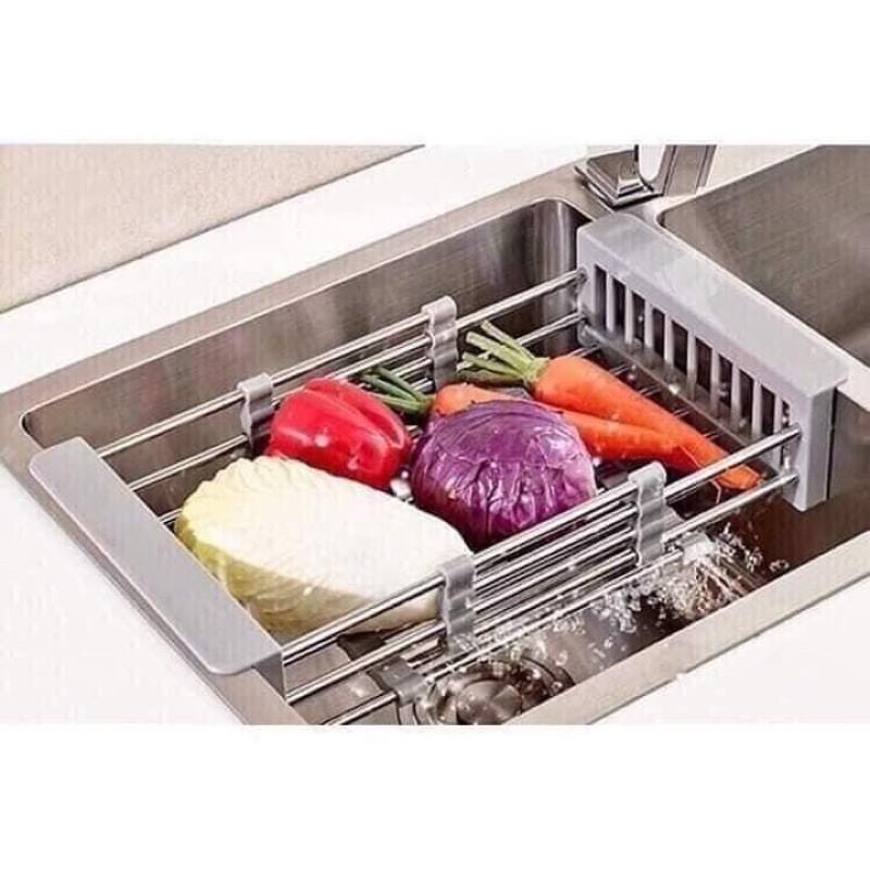 Khay inox gấp gọn để bồn rửa thông minh đa năng Đà Nẵng