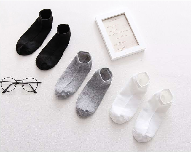 Vớ thuyền màu trơn thời trang cho nam,One size fits all