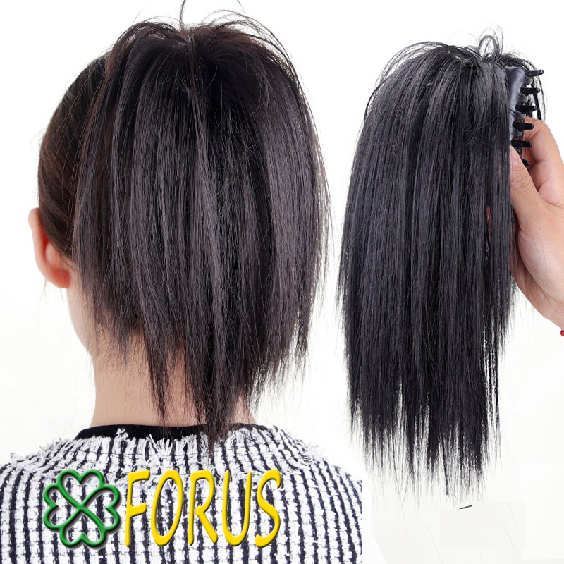 Búi tóc giả đuôi gà ngắn 25cm B08 FREESHIP tóc giả đuôi gà, búi tóc giả nữ, búi ngoạm tóc giả