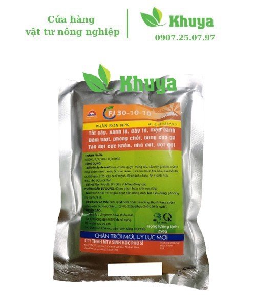 Phân bón NPK Fuji 30-10-10 1kg Tốt cây - Xanh lá - Vọt đọt