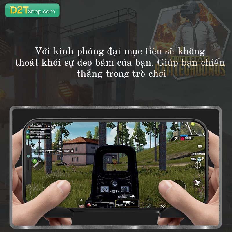 Tay cầm gamepad kèm nút bấm và bộ khuếch đại màn hình chơi PUBG,ROS, các game FPS cực thích -dc3342