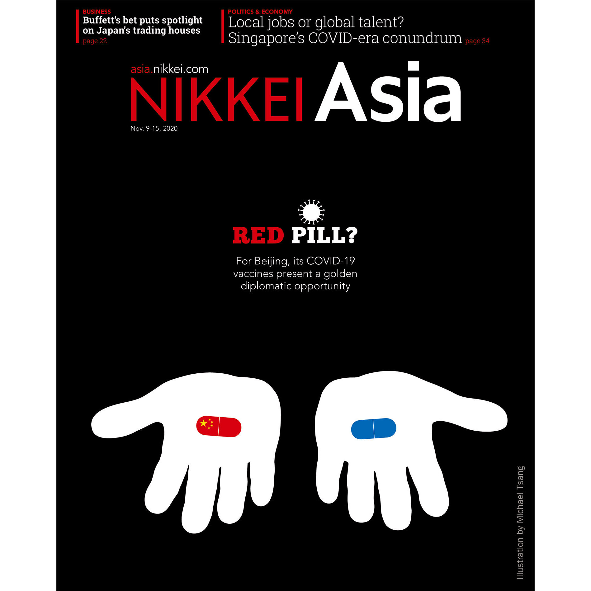 Nikkei Asian Review: Nikkei Asia - RED PILL? - 44.20, tạp chí kinh tế nước ngoài, nhập khẩu từ Singapore