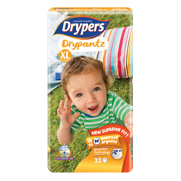 Tã quần trẻ em Drypers Drypantz XL 32 miếng (12 - 17kg)