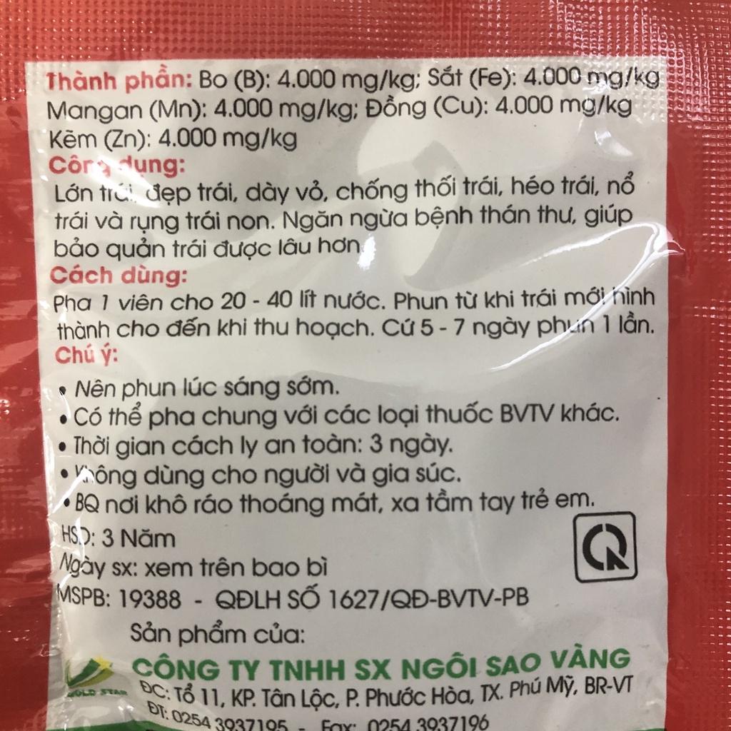 Kích ra hoa đậu trái, chống rụng hoa và trái non, Phân bón siêu bo kẽm giúp Lớn trái, đẹp trái, dày vỏ, chống thối trái