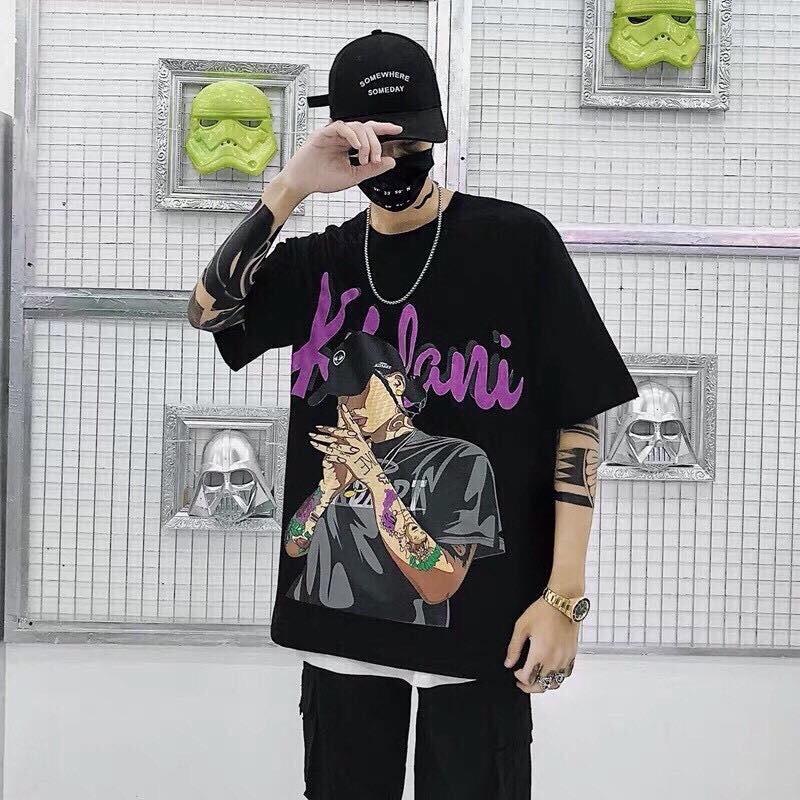 Áo tay lỡ unisex nam/nữ in hình. Áo tay lỡ form rộng. Áo thun unisex.