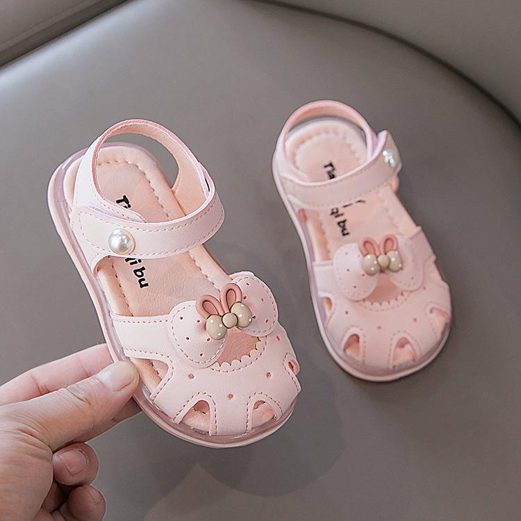 Sandal Cho Bé Gái Từ 0- 3 Tuổi Đế Mềm Chống Trơn Trượt Dép Tập Đi Cho Bé Gái Phong Cách Hàn Quốc D74