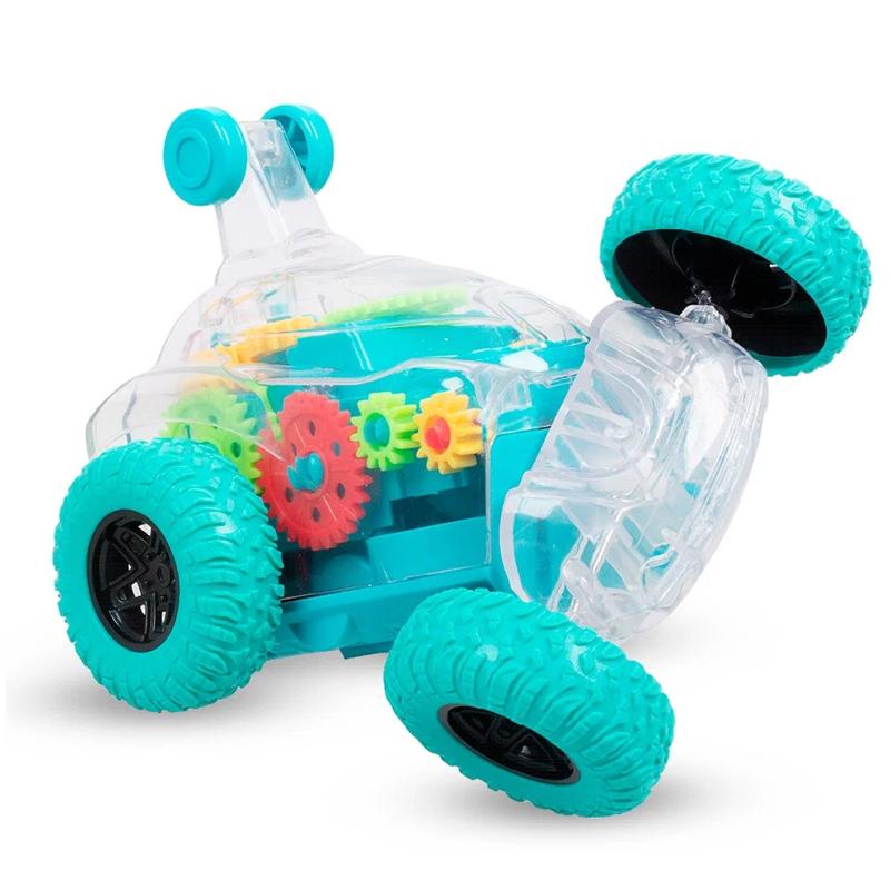 Đồ Chơi Xe Stunt Nhào Lộn Trong Suốt Điều Khiển Từ Xa - D168-20B-GN - Màu Xanh Mint