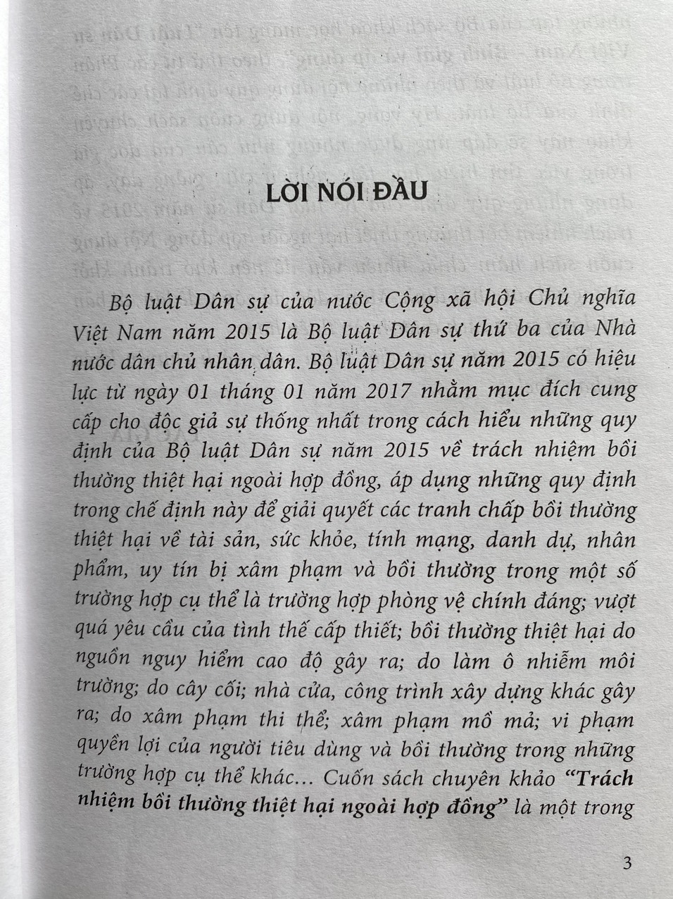 Luật Dân sự Việt Nam - Trách nhiệm bồi thường thiệt hại ngoài hợp đồng