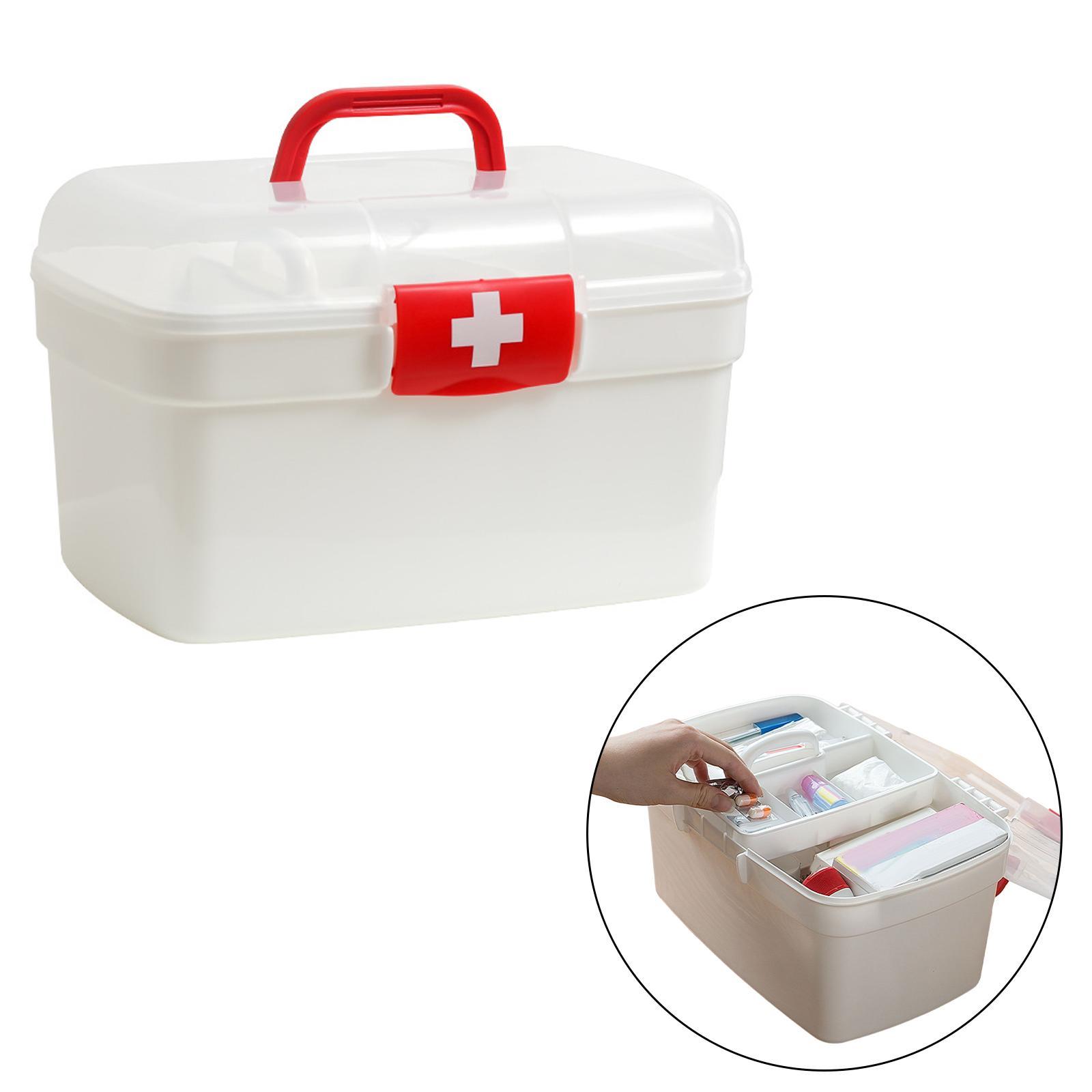 First Aid Storage Box Bins Multipurpose Container First Aid Storage Case for Cosmetic