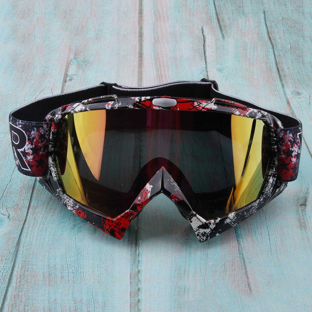 Snowmobile Snowboard Goggles Motorcycle Racing Eyewear , Anti-UV & Weatherproof,Colorful / Clear Lens