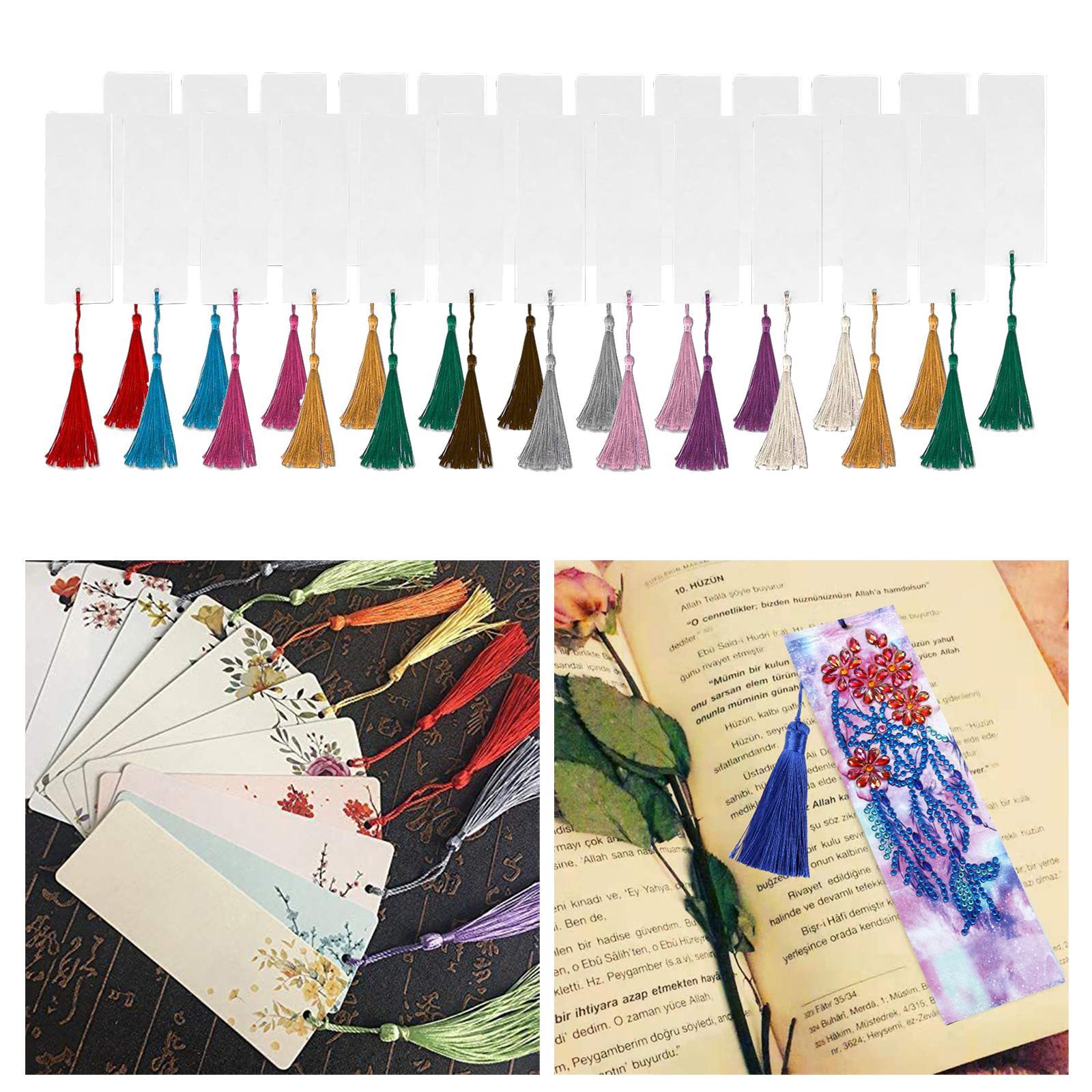 Paper Tassels Blank Bookmarks Souvenir Keyring Art Accessories Card 24pcs