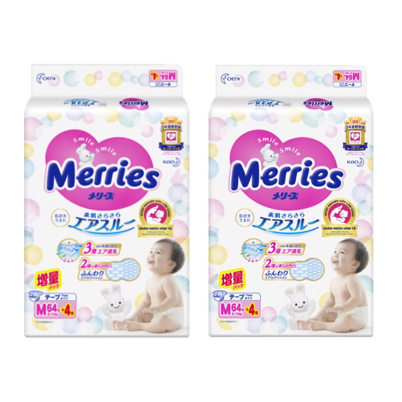 Combo 2 bỉm Merries cộng miếng Flash sale 11.11