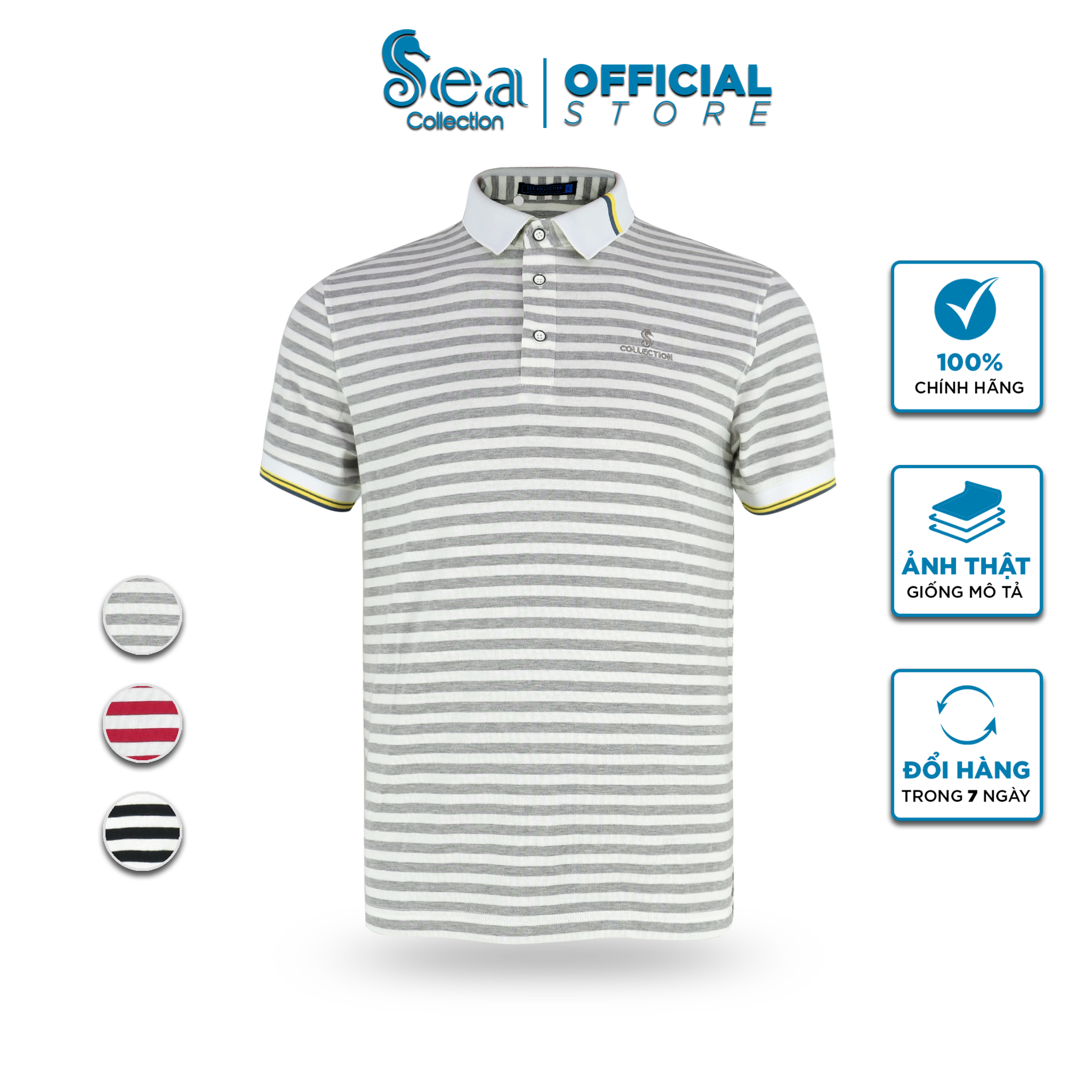 Áo Thun Polo Nam Sea Collection Sọc Ngang 12129