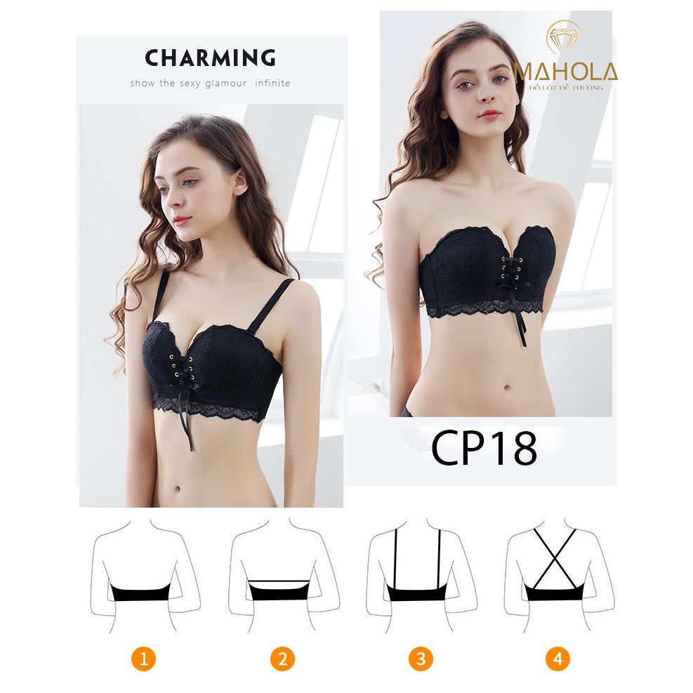 Aó cup ngang rút ngực mút bàn tay nâng ngực tạo khe Mahola CP18