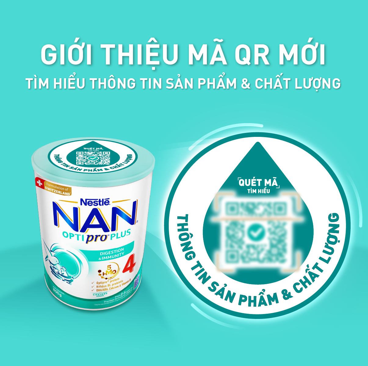 Bộ 3 lon Sữa bột Nestlé NAN OPTIPRO PLUS 4 800g/lon với 5HMO Giúp tiêu hóa tốt + Tăng cường đề kháng (Bé 2-6 tuổi) - Tặng Bảng ghép hình cá sấu có ốp lưng i - 3