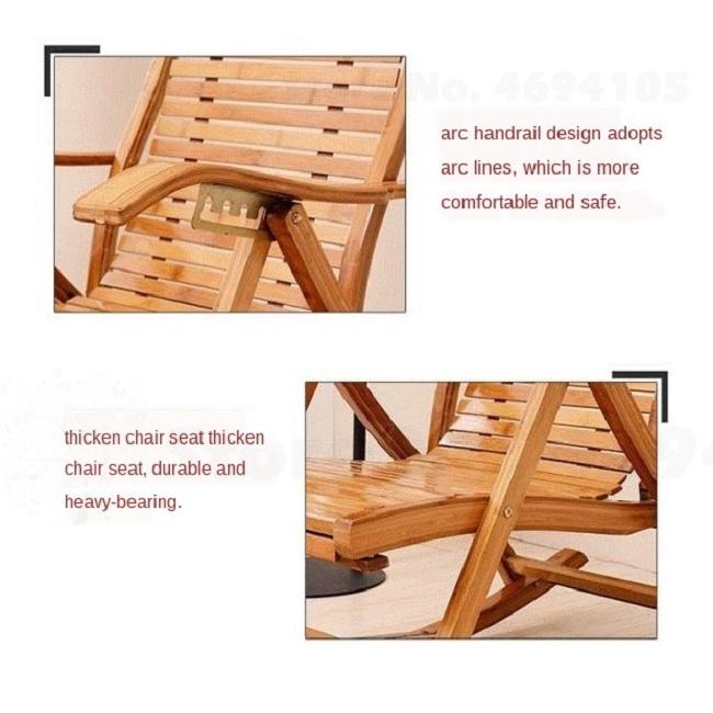 - Ghế bập bênh thư giãn xếp gọn, chất liệu gỗ tre bền đẹp - Gd470