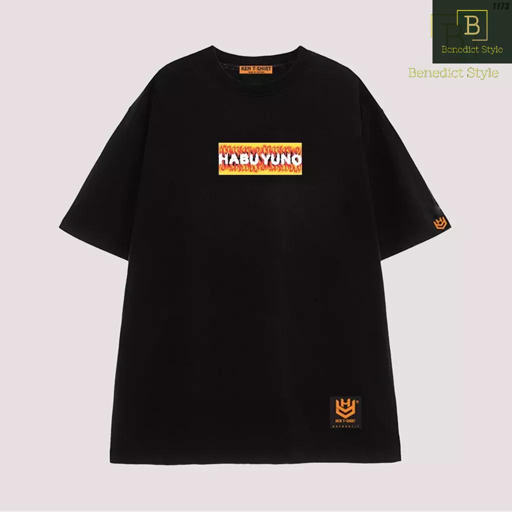 HABU YUNO áo thun tay lỡ unisex phom rộng