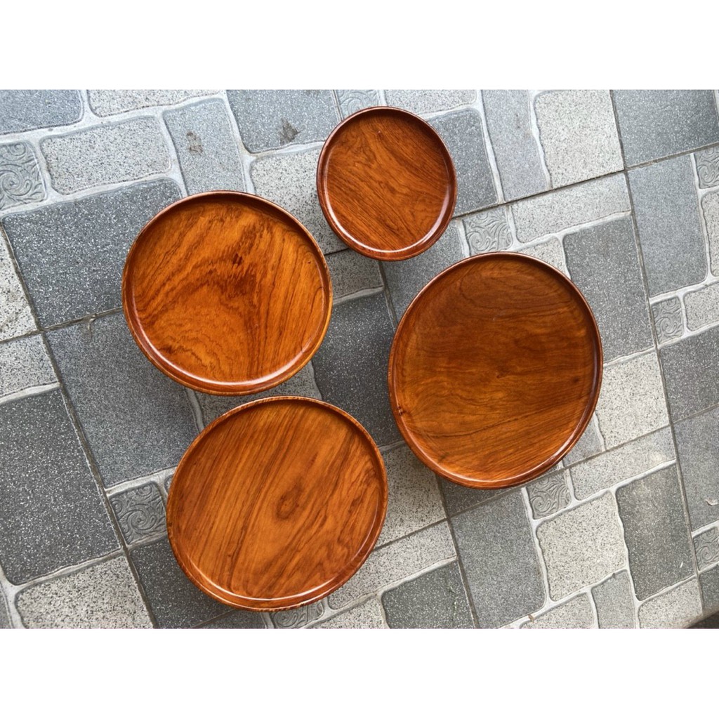 Đĩa trái cây gỗ hương ngang 30 cm