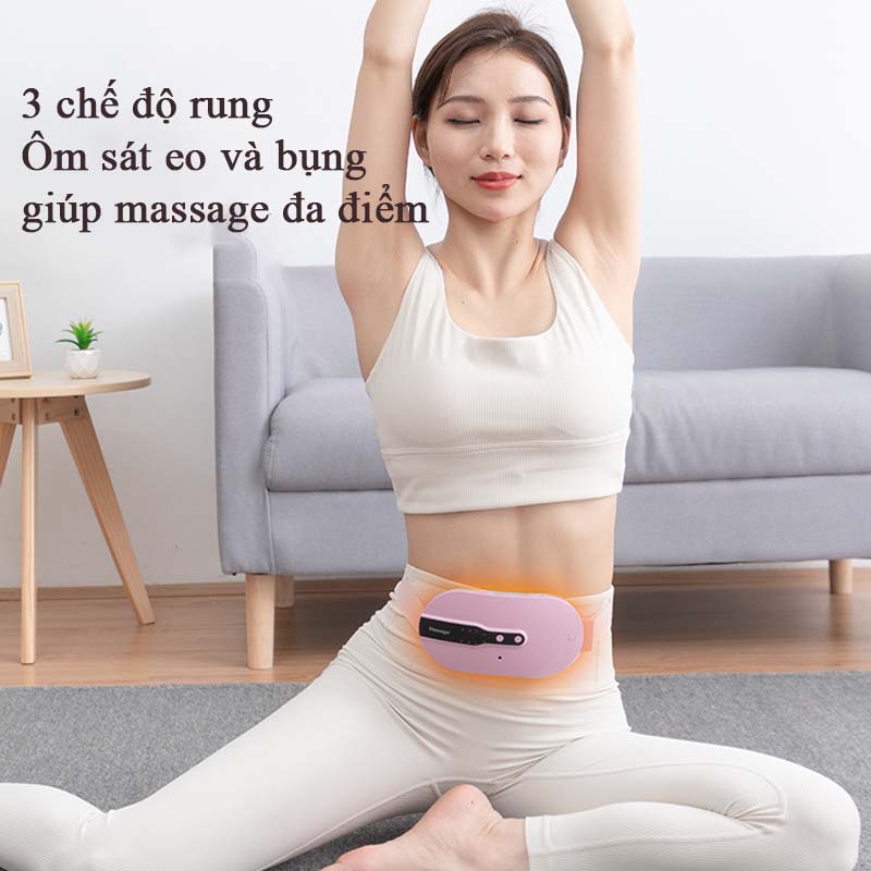 Máy Massage Bụng Kinh Làm Ấm Bụng Ba Mức Nhiệt Đa Năng Nhỏ Gọn Đai Chườm Bụng Giảm Đau Bụng Kinh Nguyệt Đau Lưng Ba Chế Độ Rung Làm Nóng Nhanh Túi Chườm Bụng Kinh Nóng Vải Nhung Mềm Mại Cao Cấp