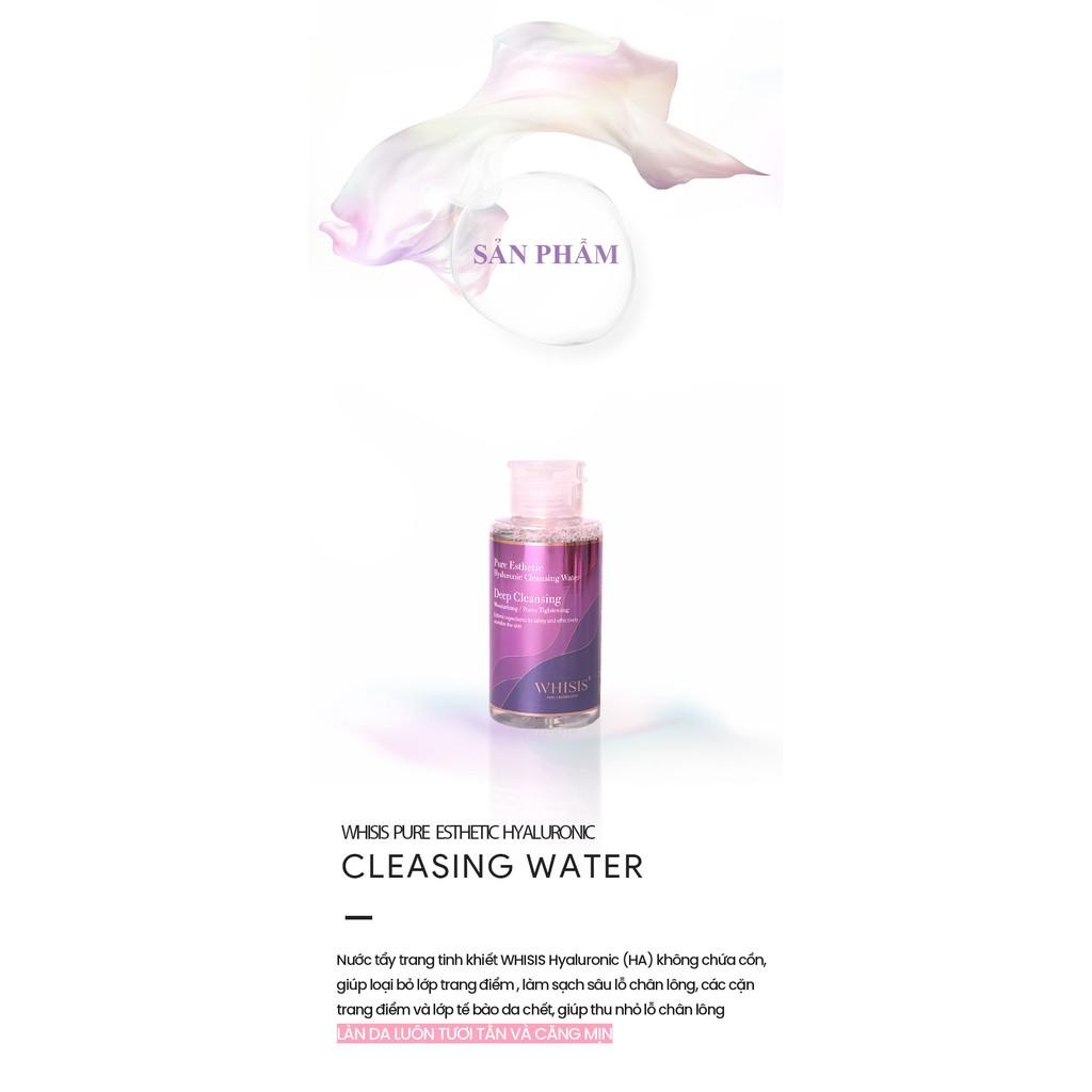 Nước tẩy trang tinh khiết Hyaluronic WHISIS Pure Esthetic Hyaluronic không chứa cồn, sạch sâu lỗ chân lông