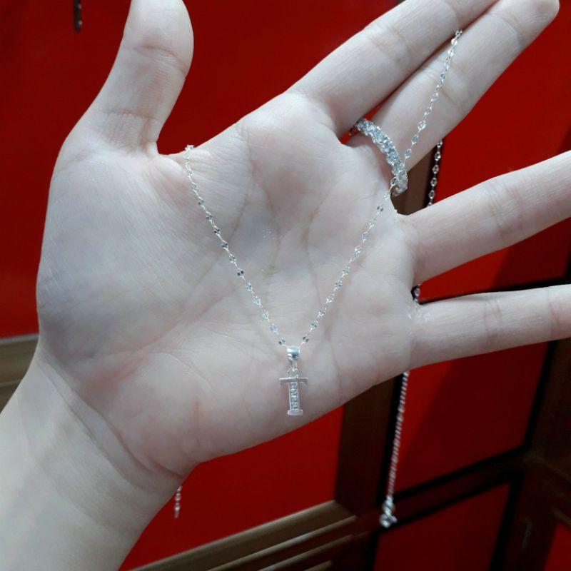 Dây chuyền bạc liền mặt chữ cái YN JEWELRY