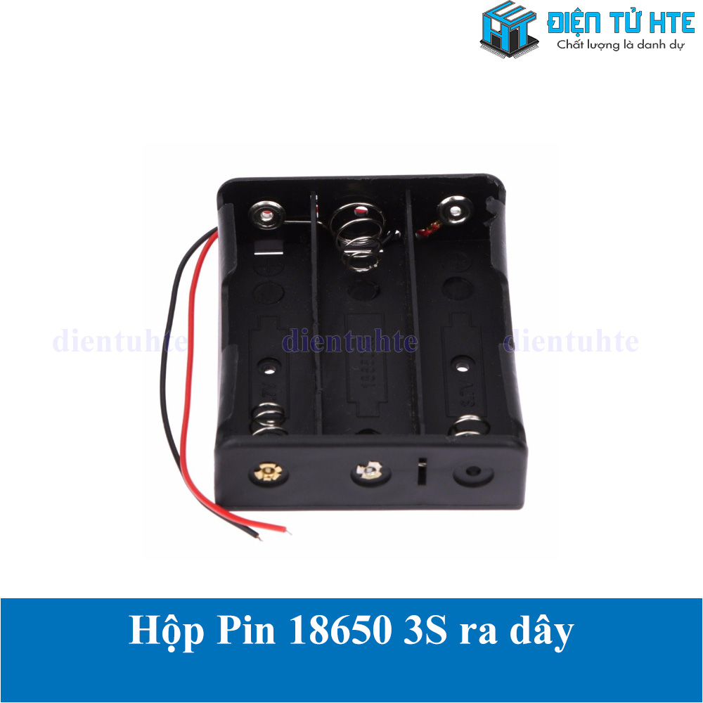 Hộp đựng Pin sạc 18650 3 cell 3S 11.1V ra dây