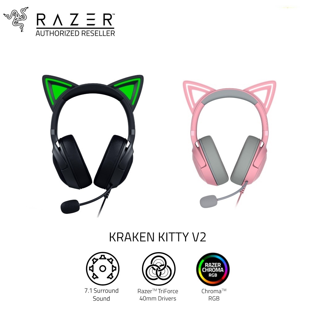 Tai nghe gaming có dây Razer Kraken Kitty V2 - Hàng chính hãng