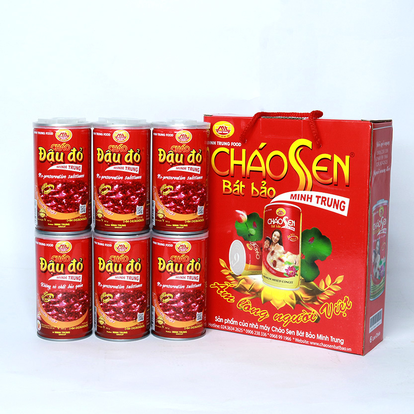 Cháo Đậu Đỏ Minh Trung 12 lon