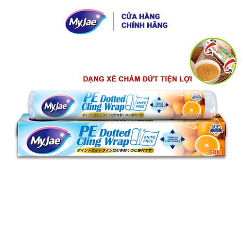 Màng bọc PE chấm đứt 60m (M) (Tặng thêm màng bọc 30m) MyJae