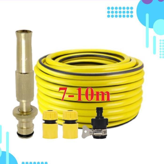 Bộ dây vòi xịt ️bơm nước phun sương️ , tăng áp 3 lần, loại 7m, 10m 206587 cút sập, nối đen