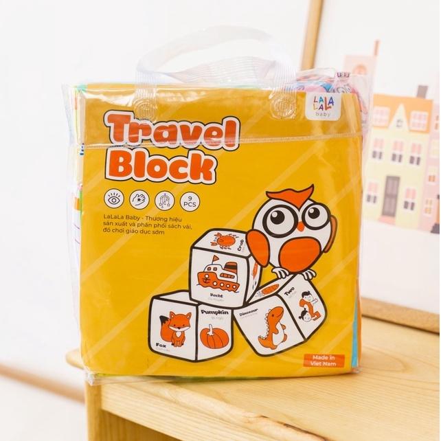 Bộ 9 Hình khối xúc xắc đa tương tác và Bóng vải cho bé Lalala Baby (FARM BLOCK)