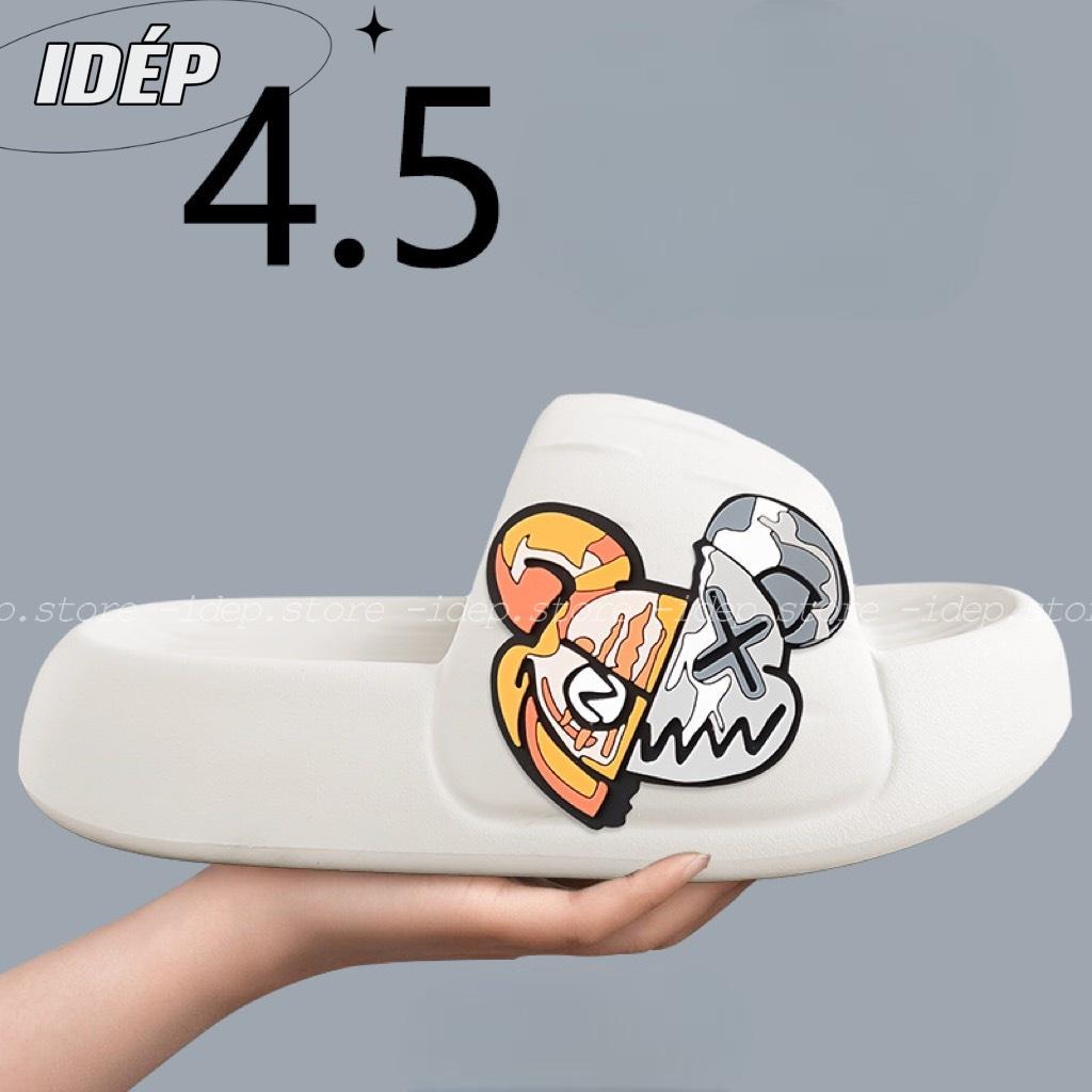 Dép Bánh mì béo unisex PHI HÀNH GIA đế độn 4cm nam nữ quai ngang EVA siêu nhẹ ullzang iDÉP- DL288