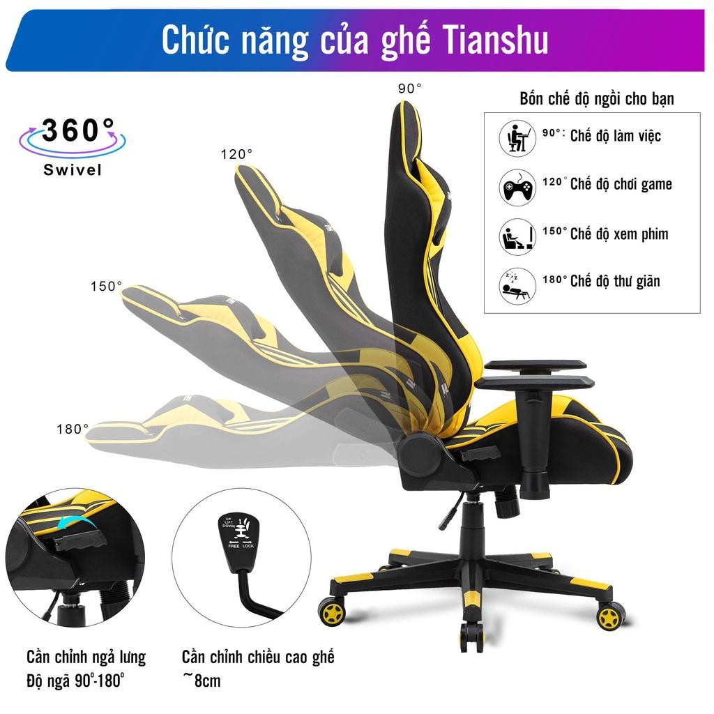 Ghế Gaming FUFUTECH Tianshu Ngã Lưng 180 Độ, Tay Ghế Điều Chỉnh, Xoay 360 Độ Thư Giãn